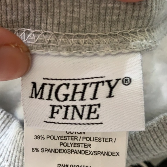 Mighty Fine Gray Sunglasses Face Cropped Sweatshirt size Medium - Picture 6 of 8